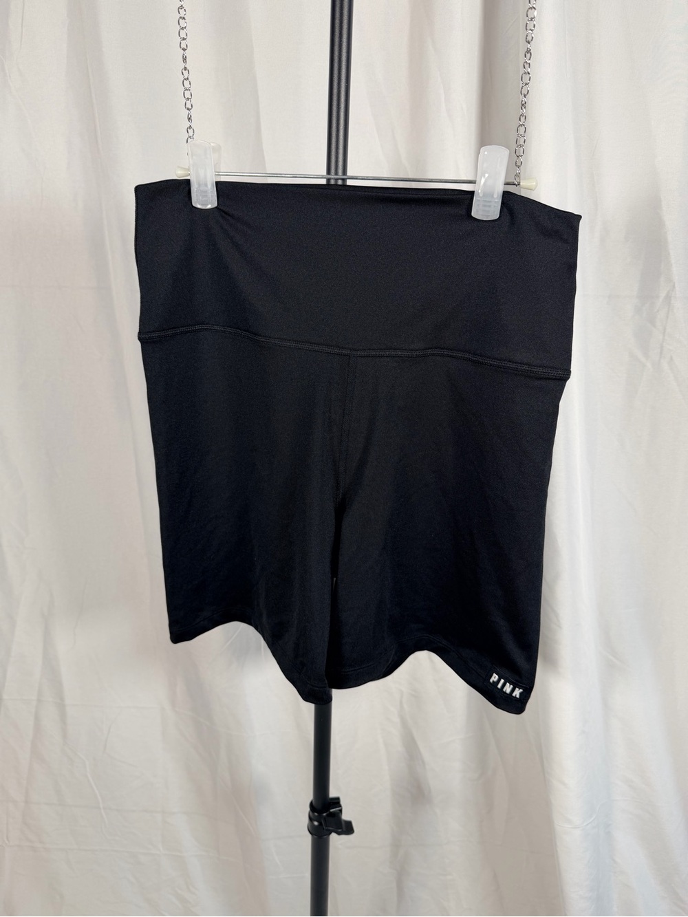PINK Victoria's Secret Black Mid-Rise Bike Shorts